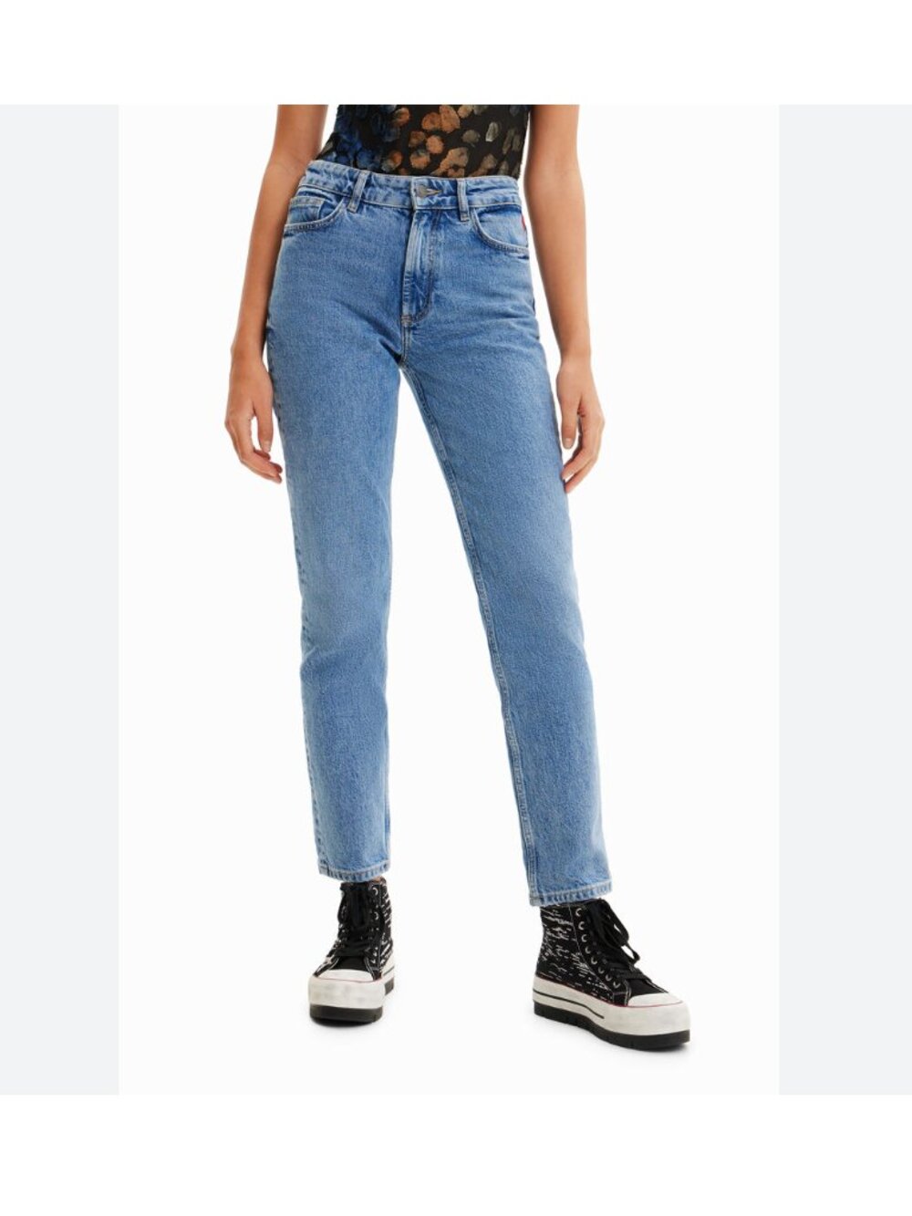 NWT Desigual Mom  straight jeans sz12